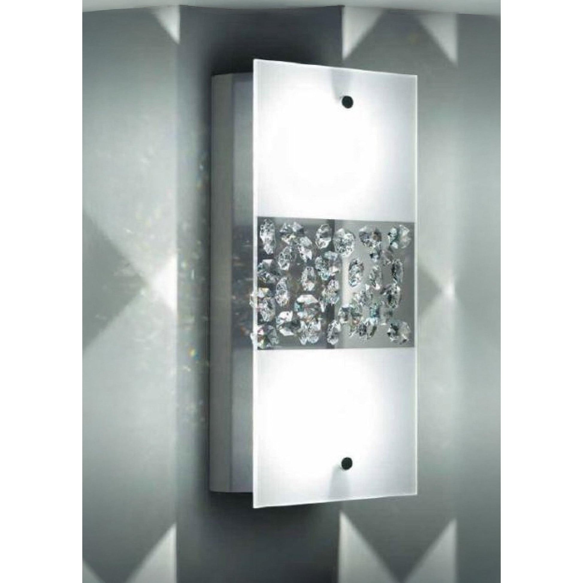 Splendid 1l Apli̇K Kri̇Stal-Firçalanmiş Paslanmaz Çeli̇K 12.7x9.5xh28.6 Cm G4 2x35w