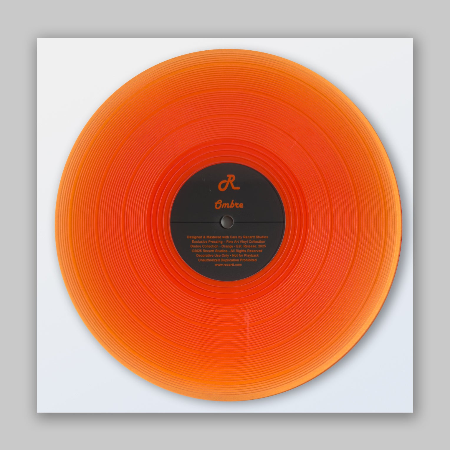 Decorative Plate Ombre Orange
