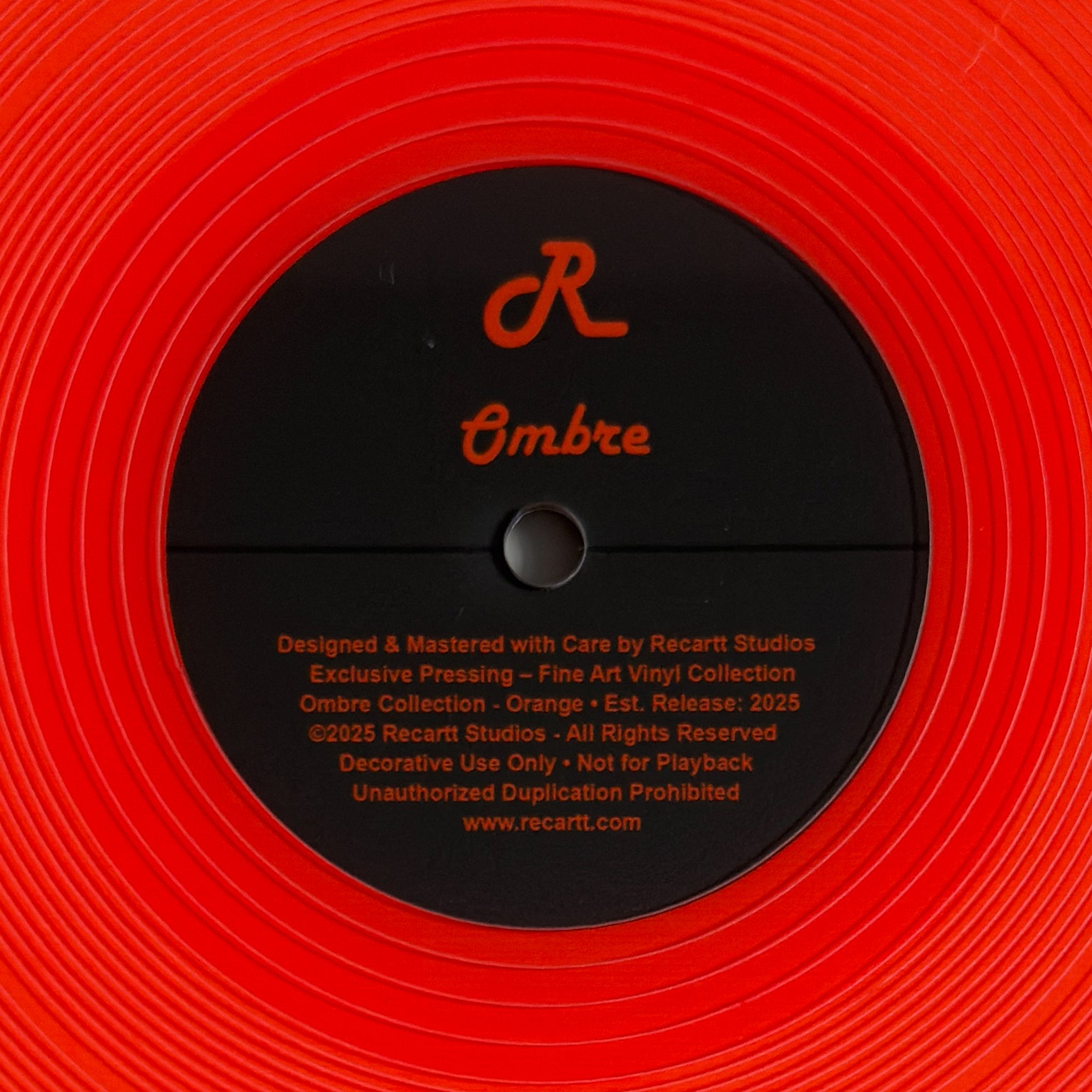 Decorative Plate Ombre Orange