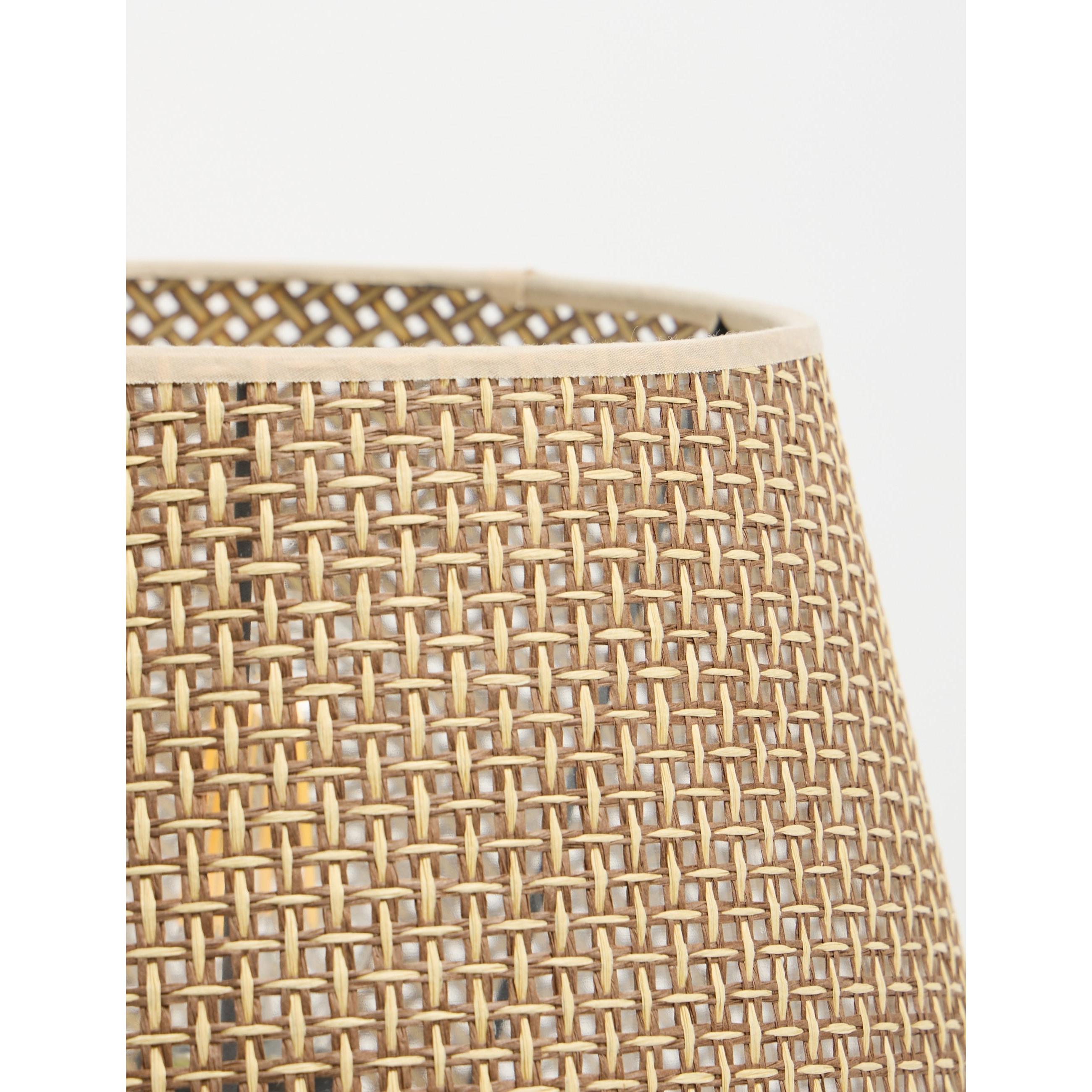 Valen Hasır Şapkalı Traverten Abajur