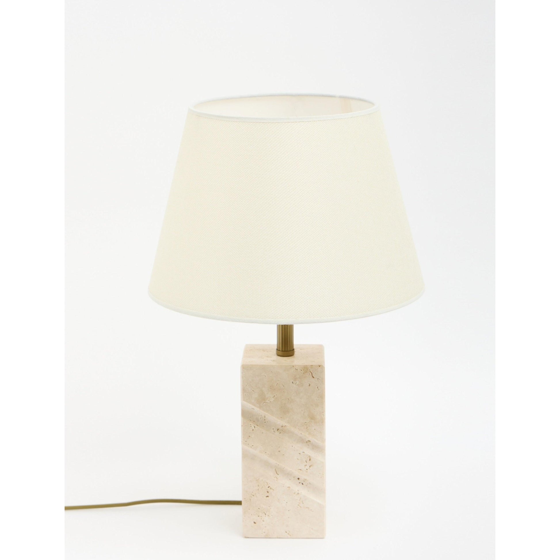 Valen Kumaş Şapkalı Traverten Abajur