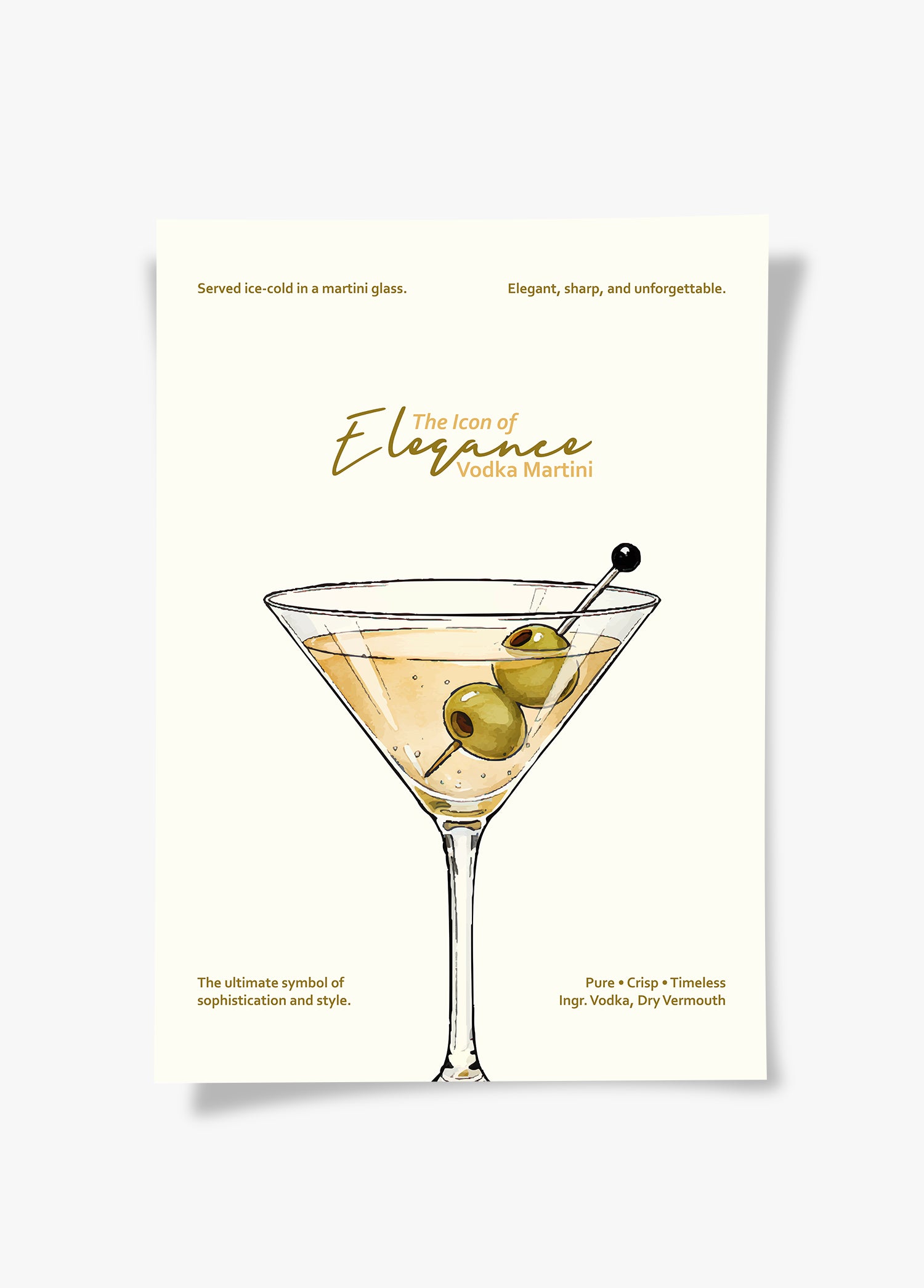 Vodka Martini Kokteyl Posteri