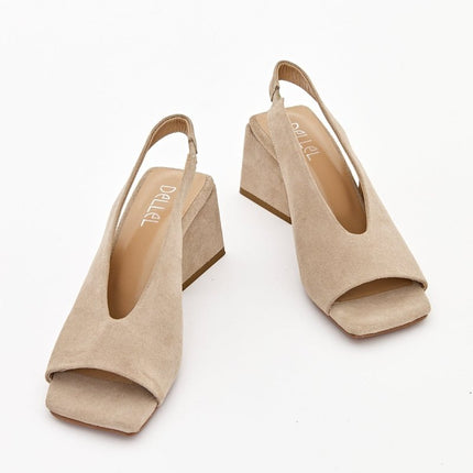 Dellel - Sonia Bej Topuklu Ayakkabı - Topuklu Ayakkabı