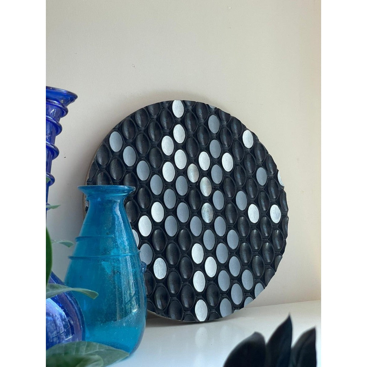 3D Ahşap El Boyaması Yuvarlak Tablo IV