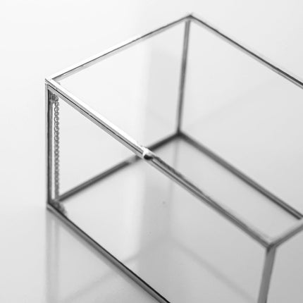 El Crea Designs - Gümüş Cam Kapaklı Takı Kutusu - Takı Kutusu