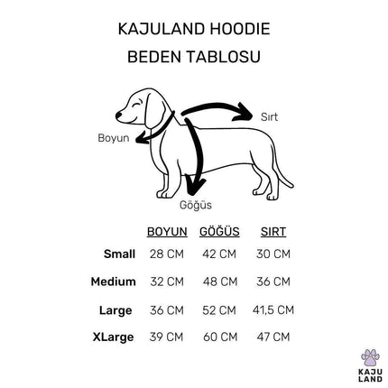 Kajuland - Maura | Kırmızı Kedi&Köpek Hoodie - Pet Hoodie