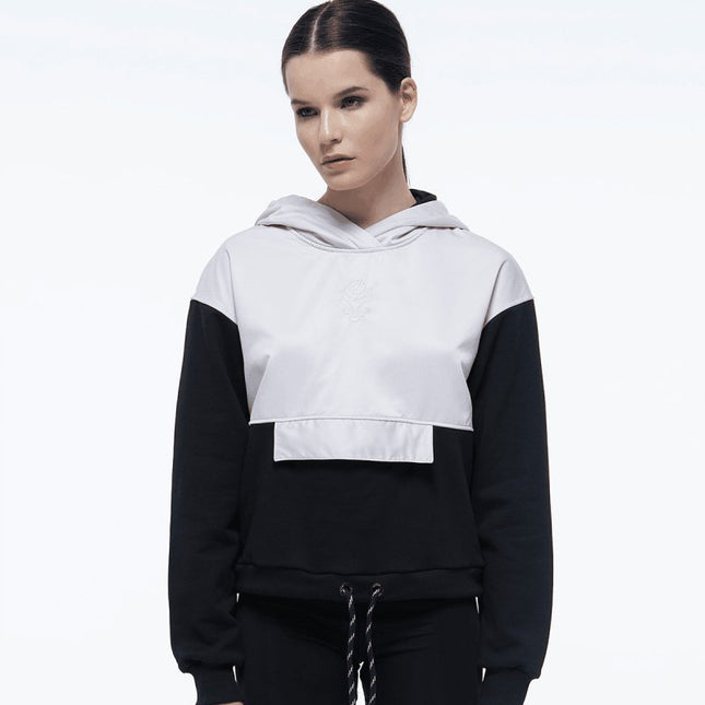 Last Ticket to Fortuna’s Chateaux - Misty Lilac / Anthracite Crop Hoodie - Hoodie