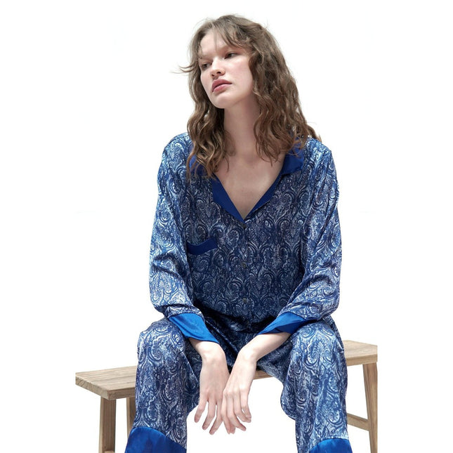 Mita Concept - İpek Desenli Pijama Takımı - Pijama Takımı