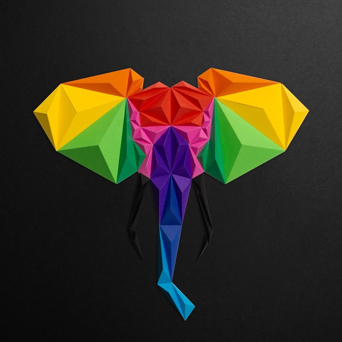 Elephant - Black / Multicolor Tablo