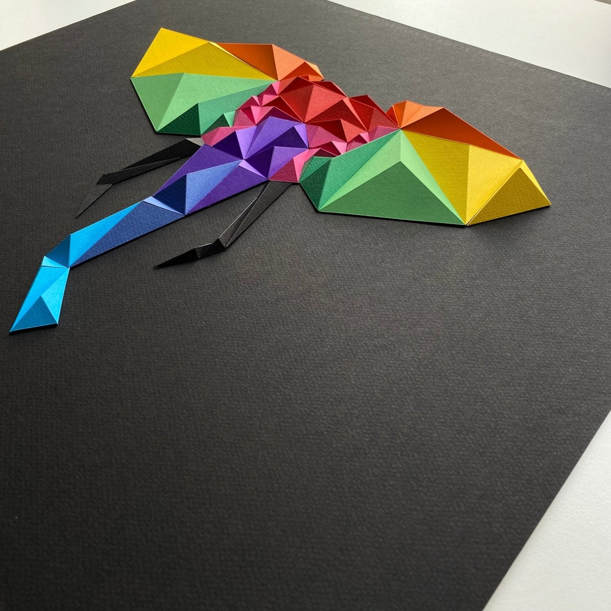 Elephant - Black / Multicolor Tablo