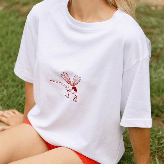 Zeez Reflect Studio - Dragonfly Kadın Oversize Tişört - Tişört