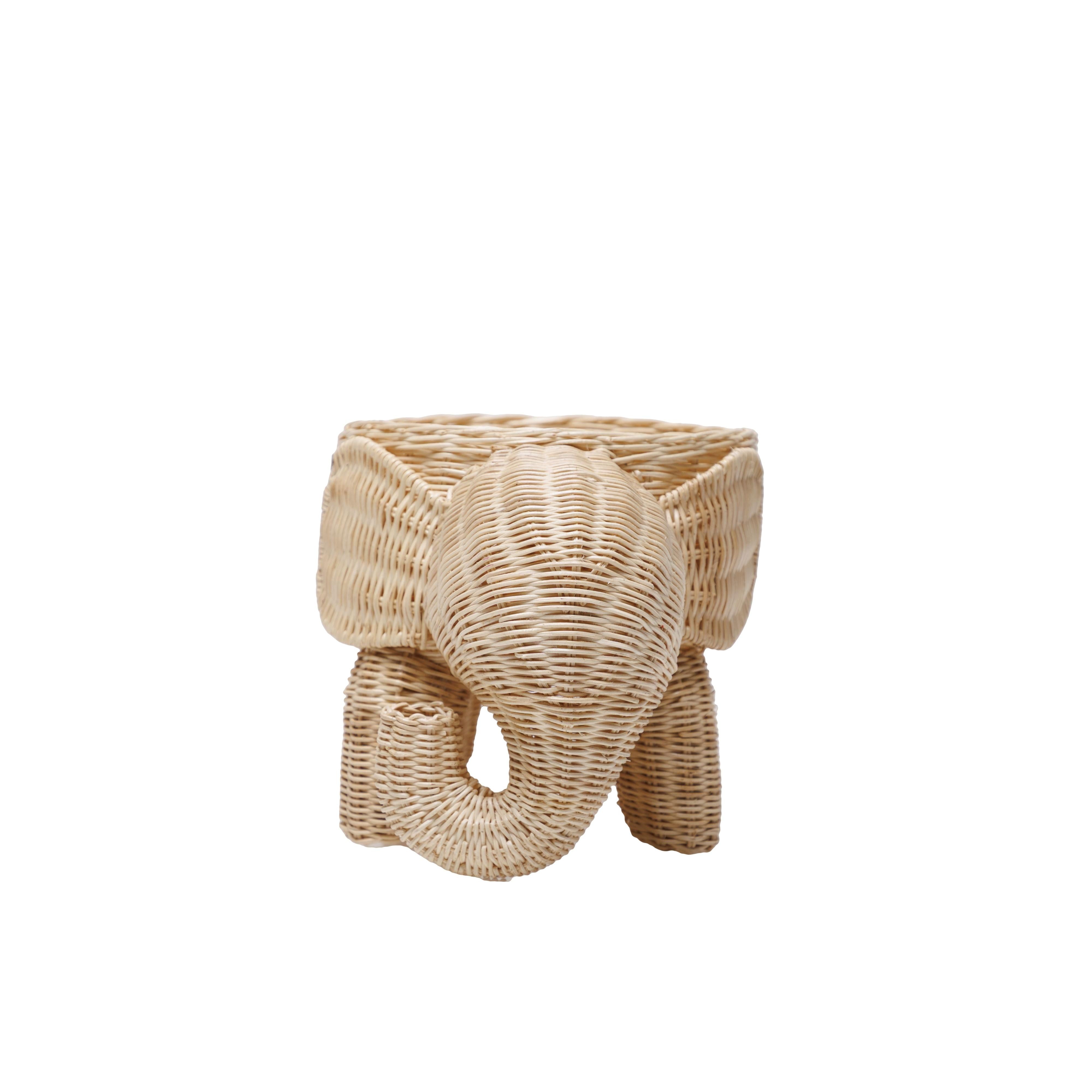 Fil Rattan Oyuncak Sepeti