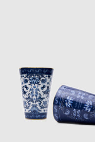 Royal Blue Blanc Beyaz Porselen Vazo-Vazo-Seamona-NowShopFun