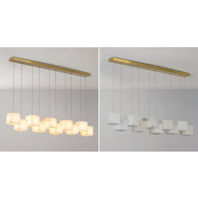 10 Lu Küp Mermer Avize Aydınlatma