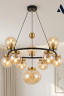 Celestra 9'lu Bal Camlı Modern Salon Avizesi