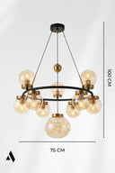 Celestra 9'lu Bal Camlı Modern Salon Avizesi