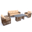 Trend 3lü Rattan Aluminyum Bahçe Takımı