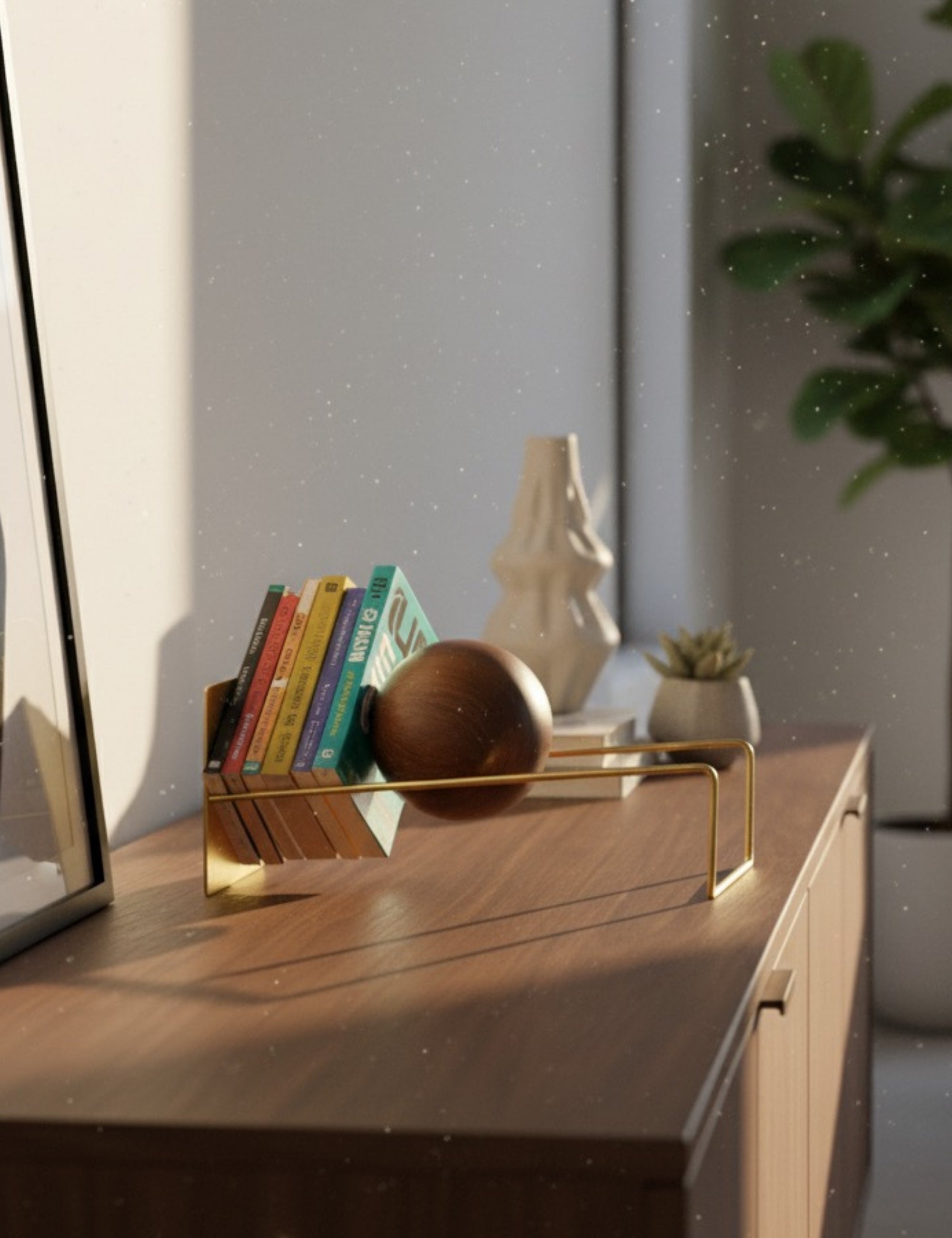 Toke Decorative Bookcase - Gold