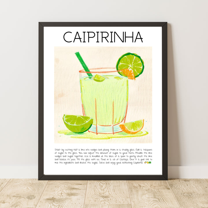 Caipirinha Cocktail Bar Dekor Art Print Poster