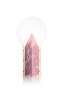 Moon Pembe Mermer Desenli Masa Lambası