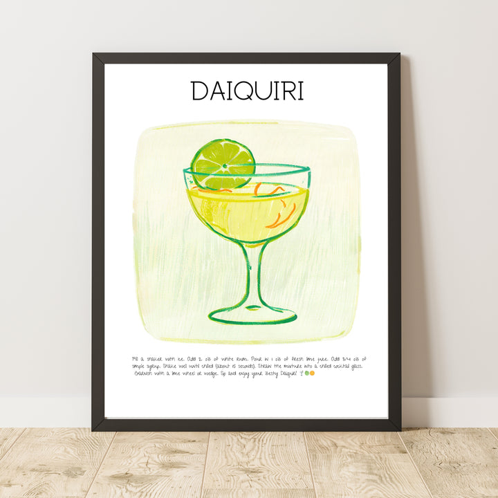 Daiquiri Cocktail Bar Dekor Art Print Poster