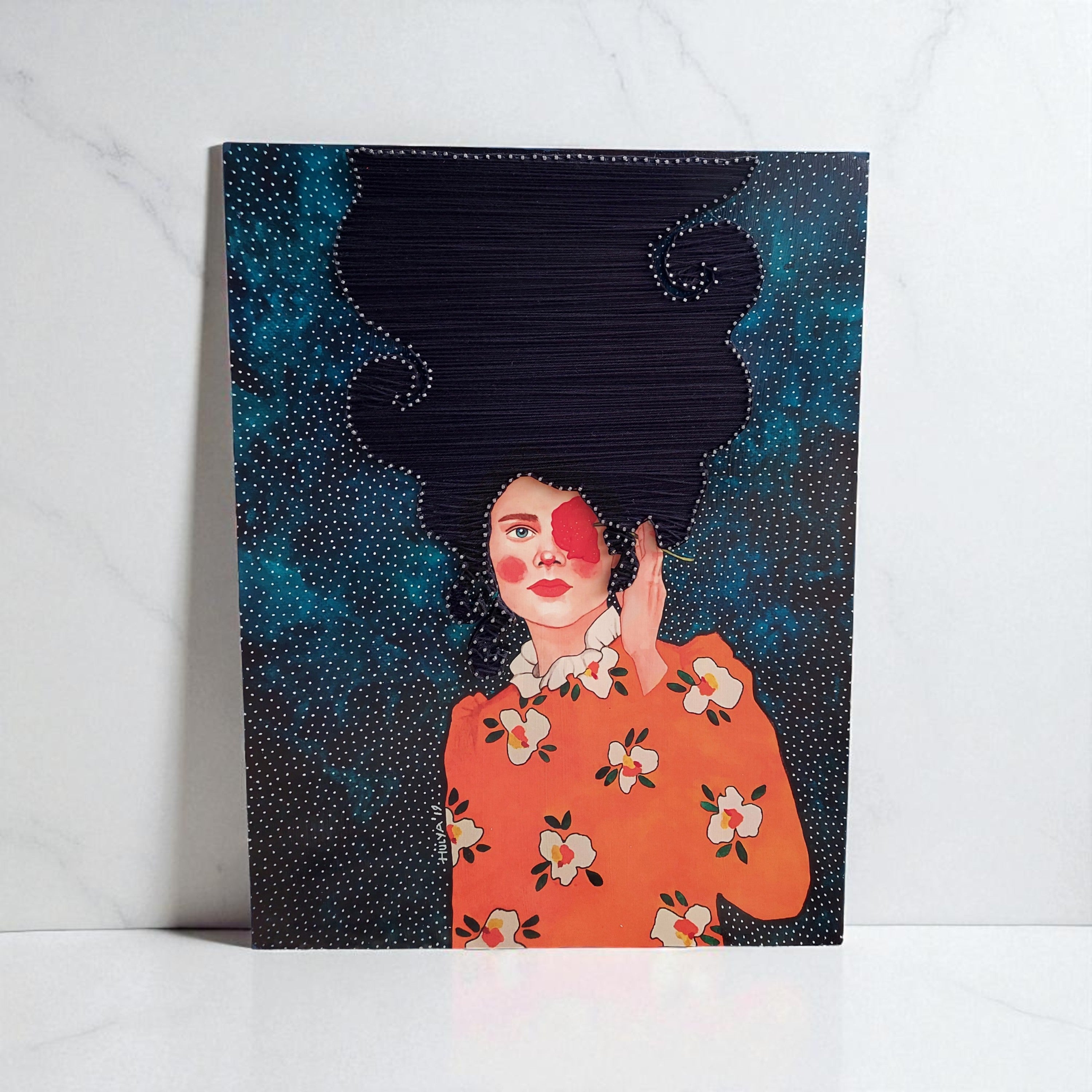 String Art Tablo - On melancholy hill