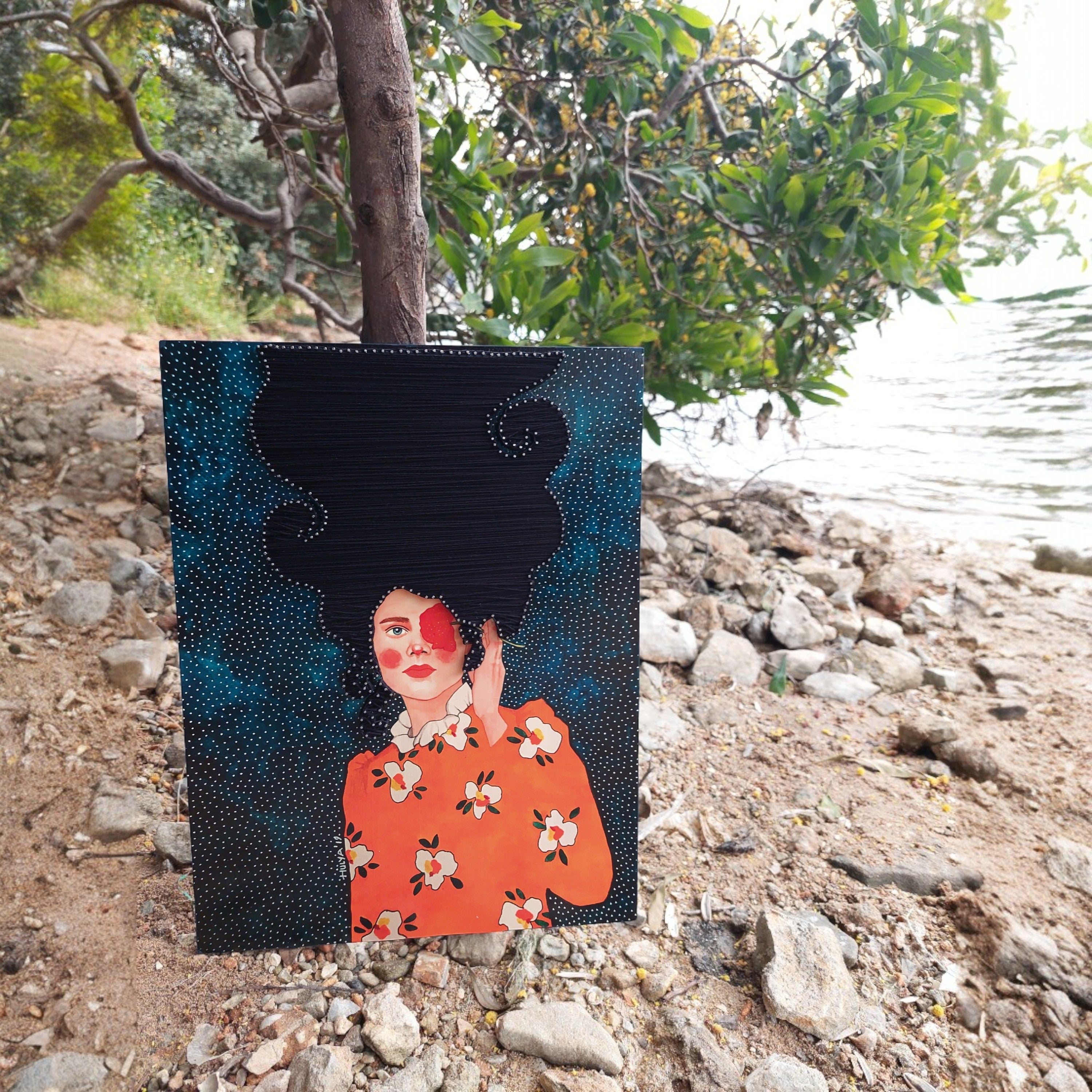 String Art Tablo - On melancholy hill