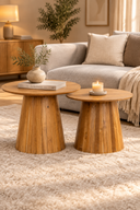 Teak Masif Orta Sehpa 2'li Set