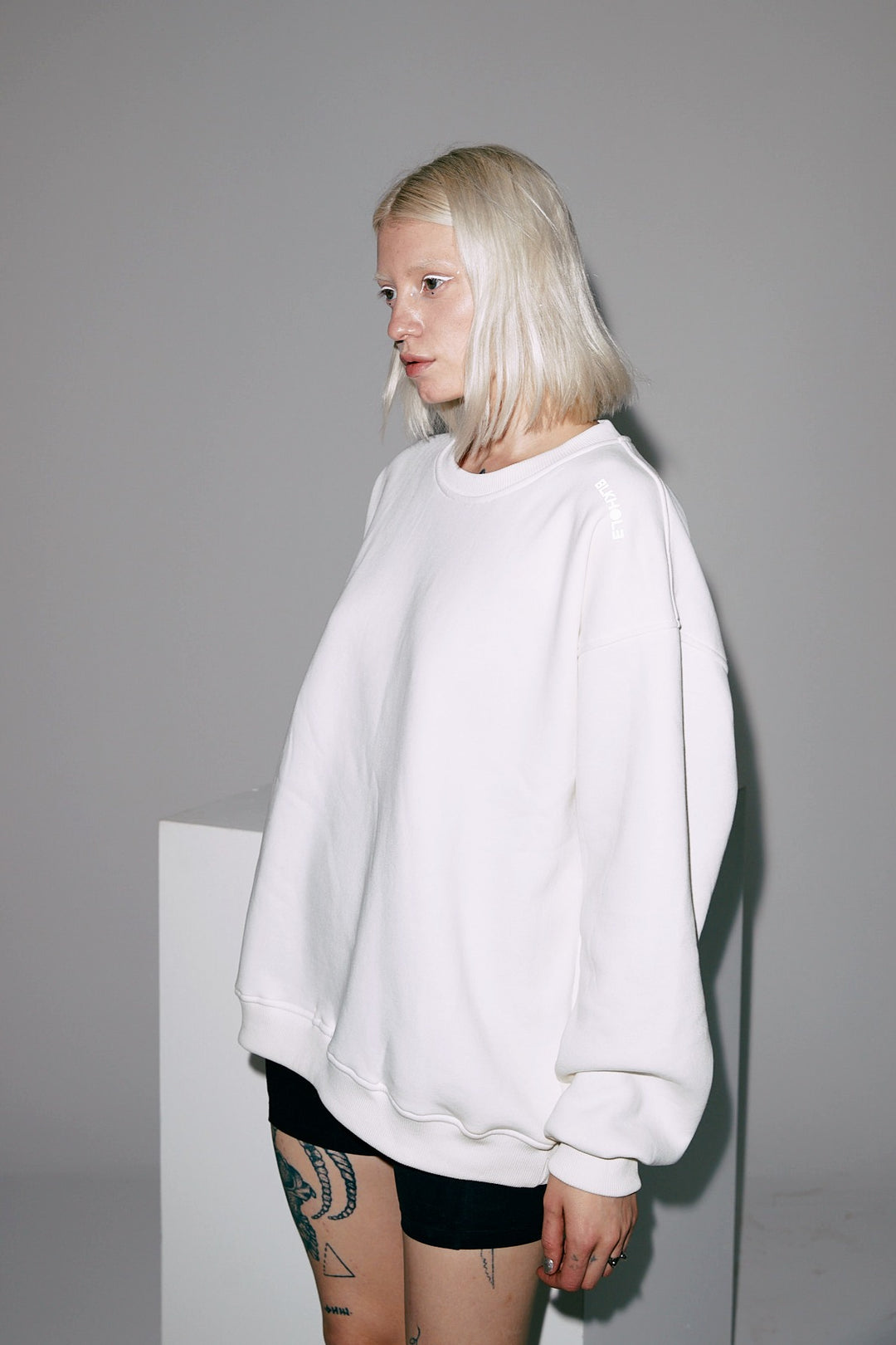 Basic Off White Oversize Sweatshirt