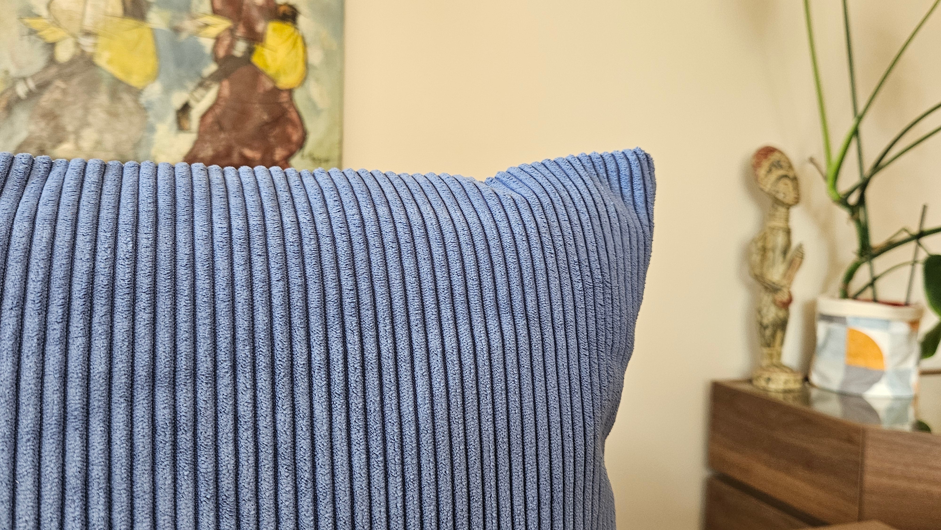 Light Blue Corduroy Pillowcase