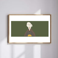Berfu Koral - Dad Fine Art Baskı-Fine Art Baskı-Gige Gallery-Hahnemühle Matt Fibre-21x30 - Paspartulu Görünüm-NowShopFun