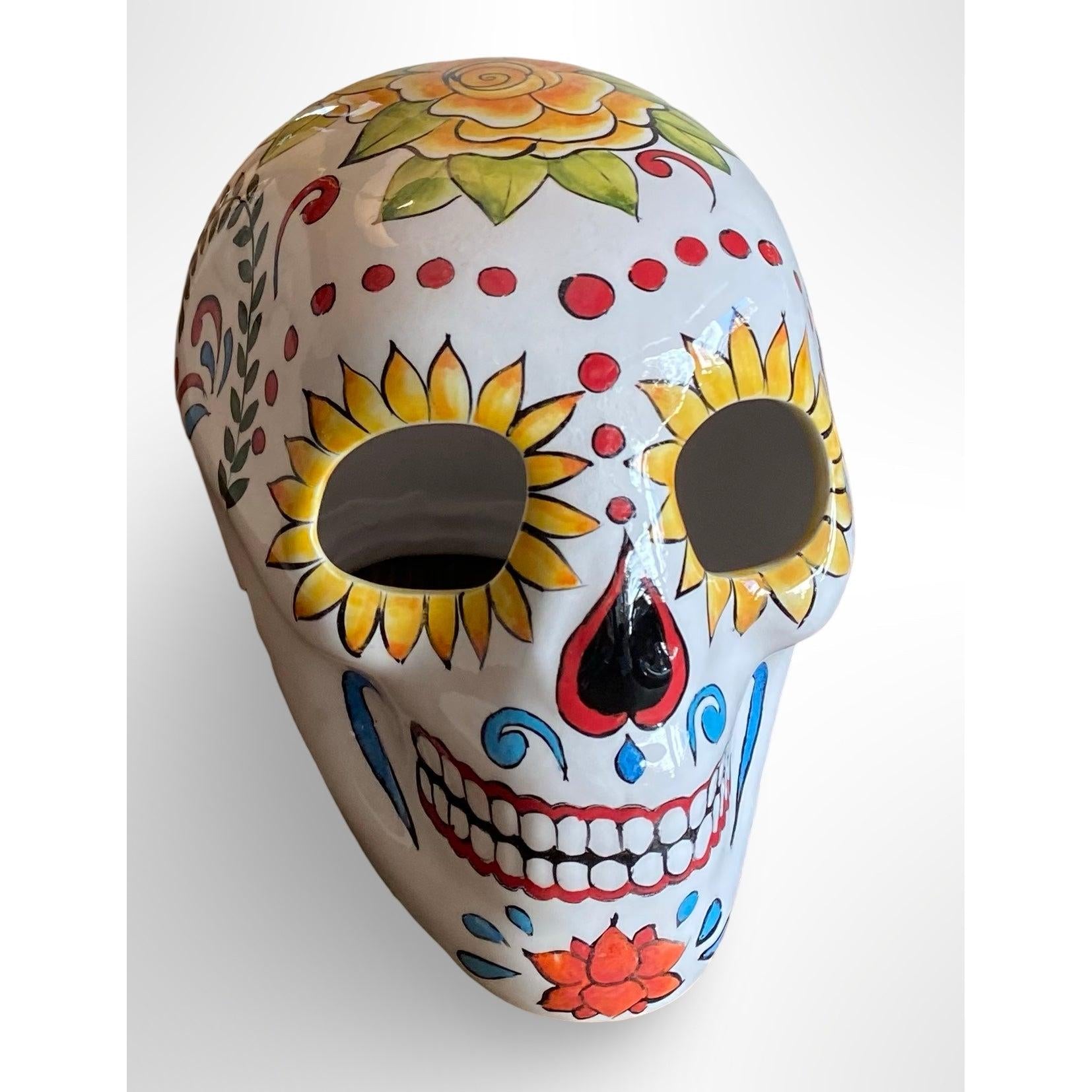 Skull Yellow Rose Dekoratif Ürün