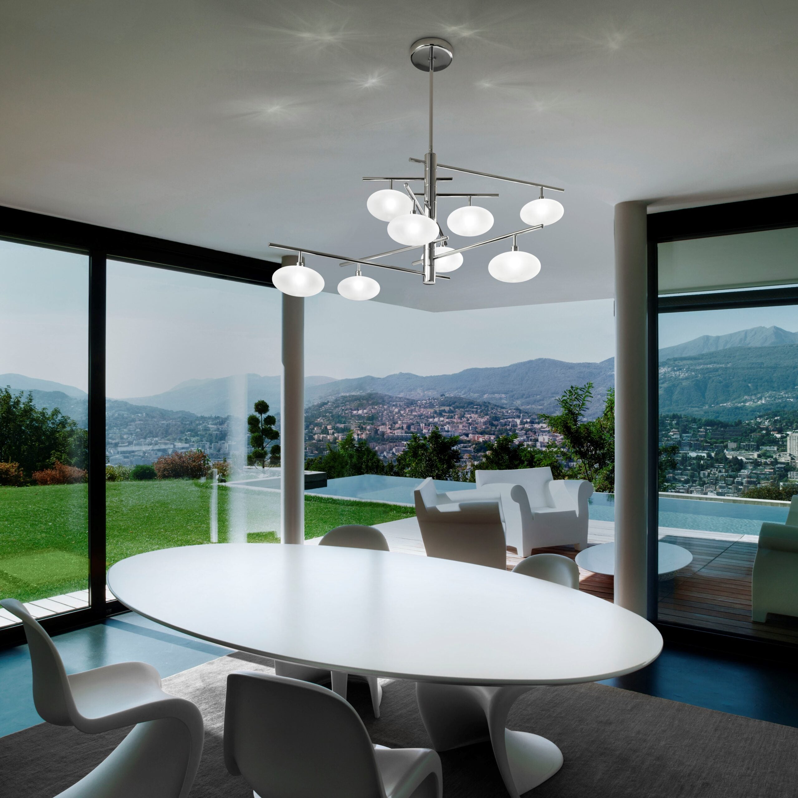 Dolce 8li Krom Sarkıt Avize