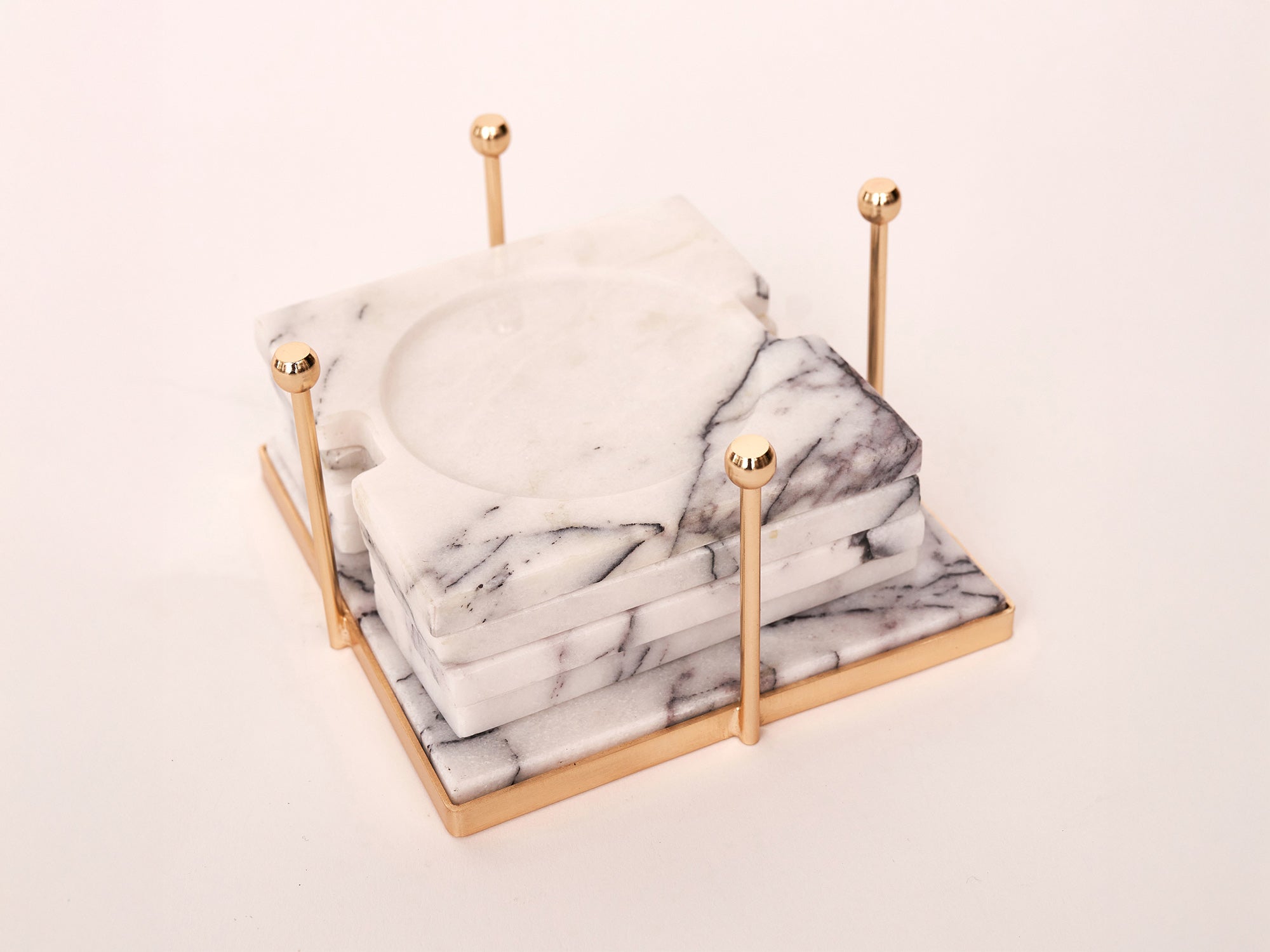 Timeless Lilla Mermer Bardak Altlığı Seti