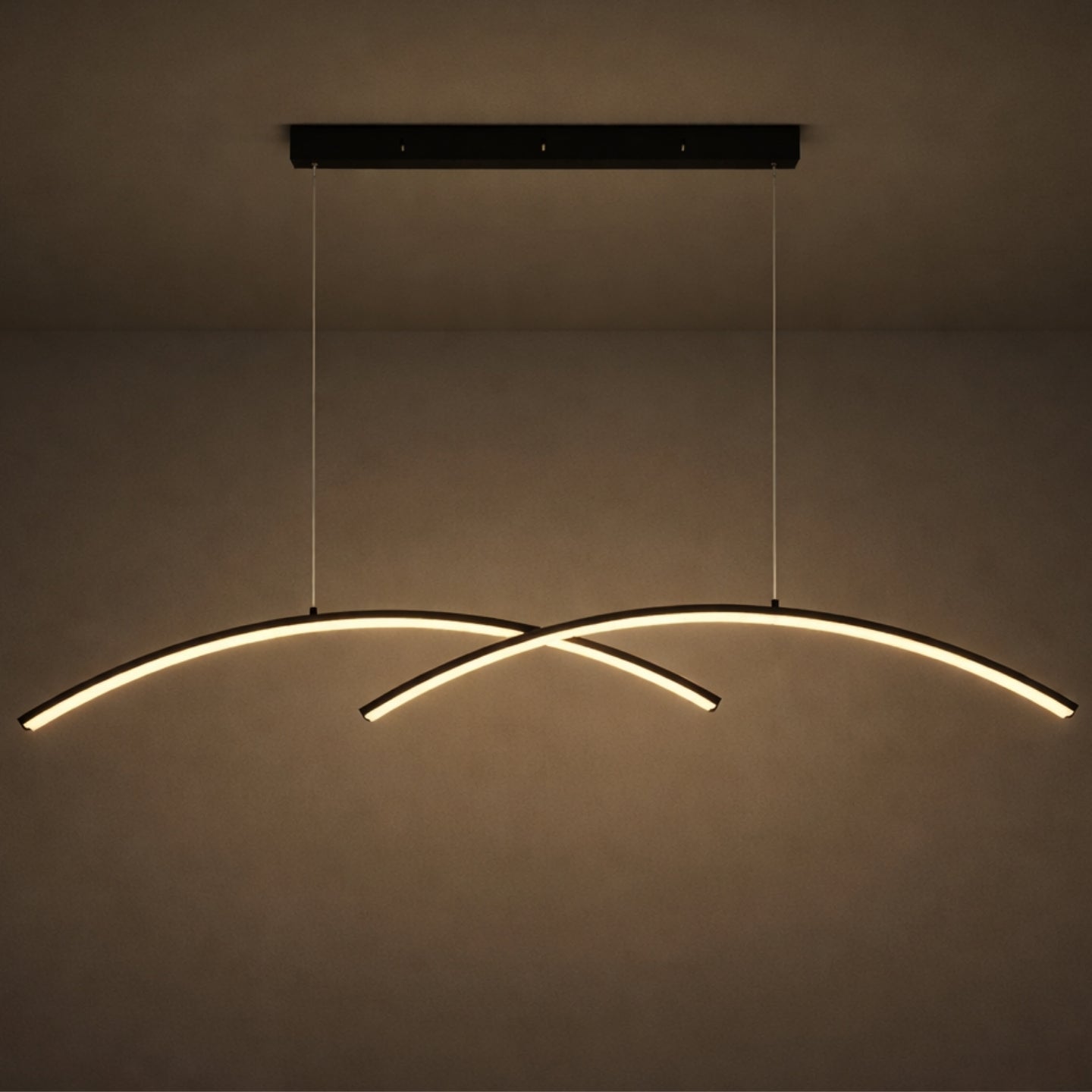 Double Bow Sarkıt Led Avize 120 Cm