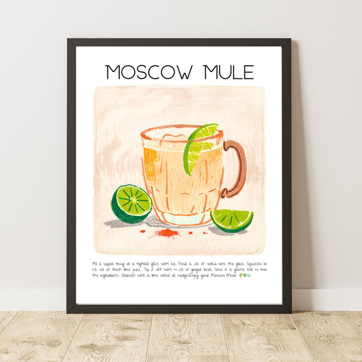 Moscow Mule Cocktail Bar Dekor Art Print Poster