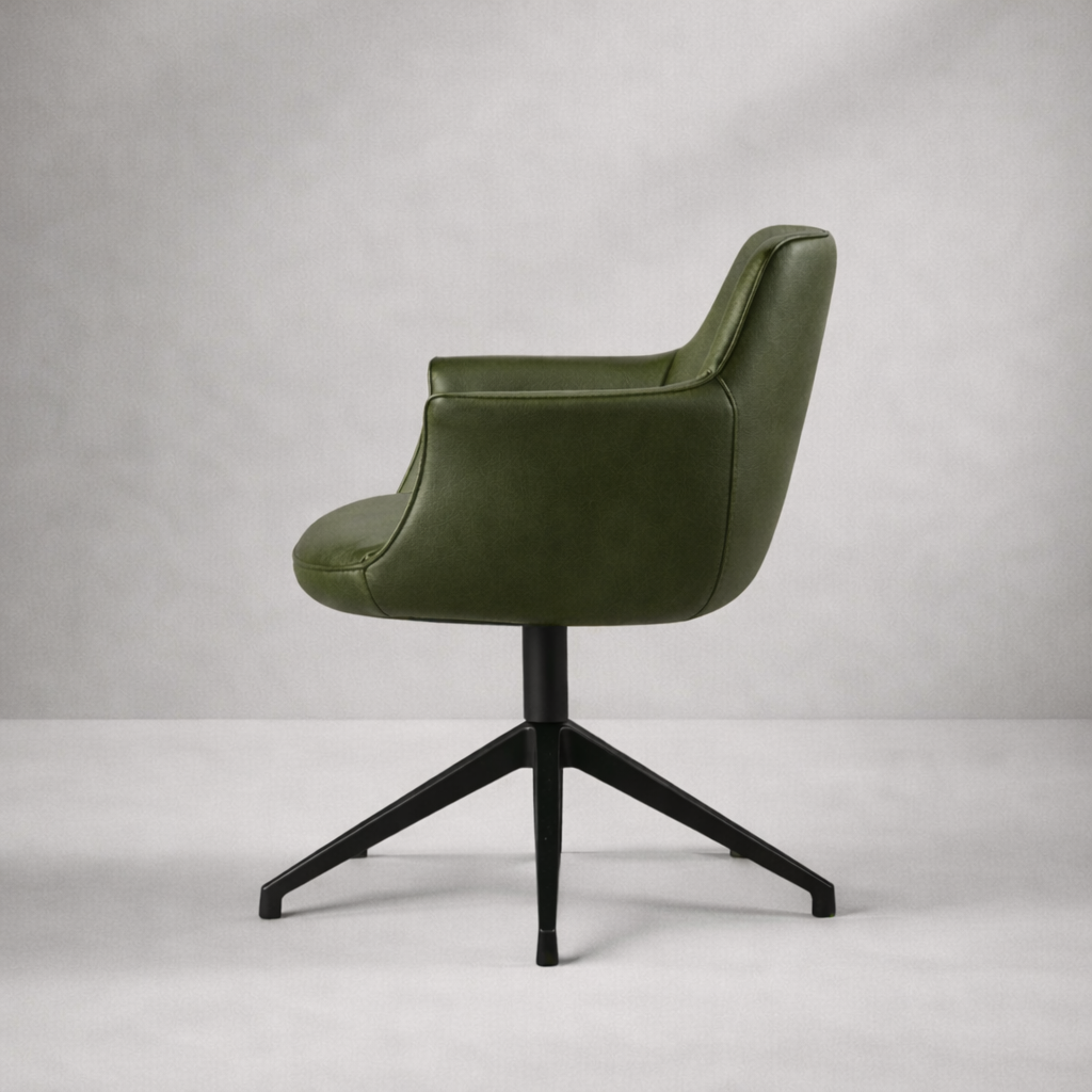 Arte Döner Sandalye | Modern Deri & Metal Ayaklı Tasarım