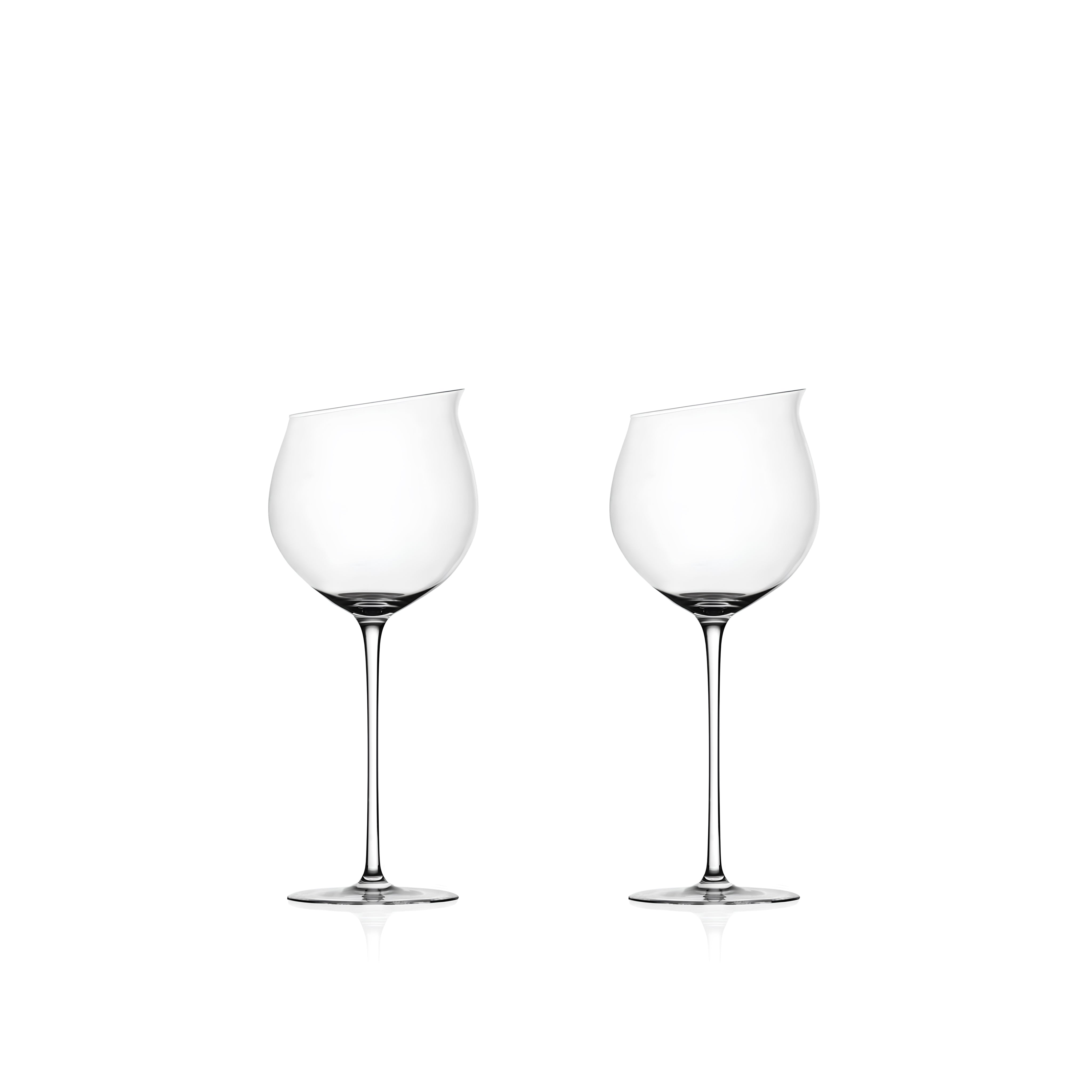 2'li Kesik Ağızlı Kırmızı Şarap Kadeh Seti