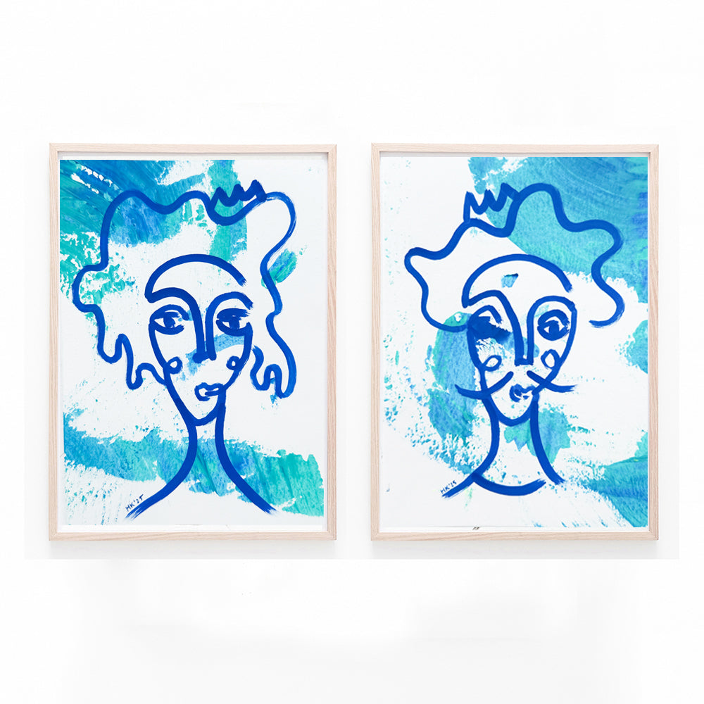 2'li Resim Kağıdı Çizgisel Portre Serisi- 38