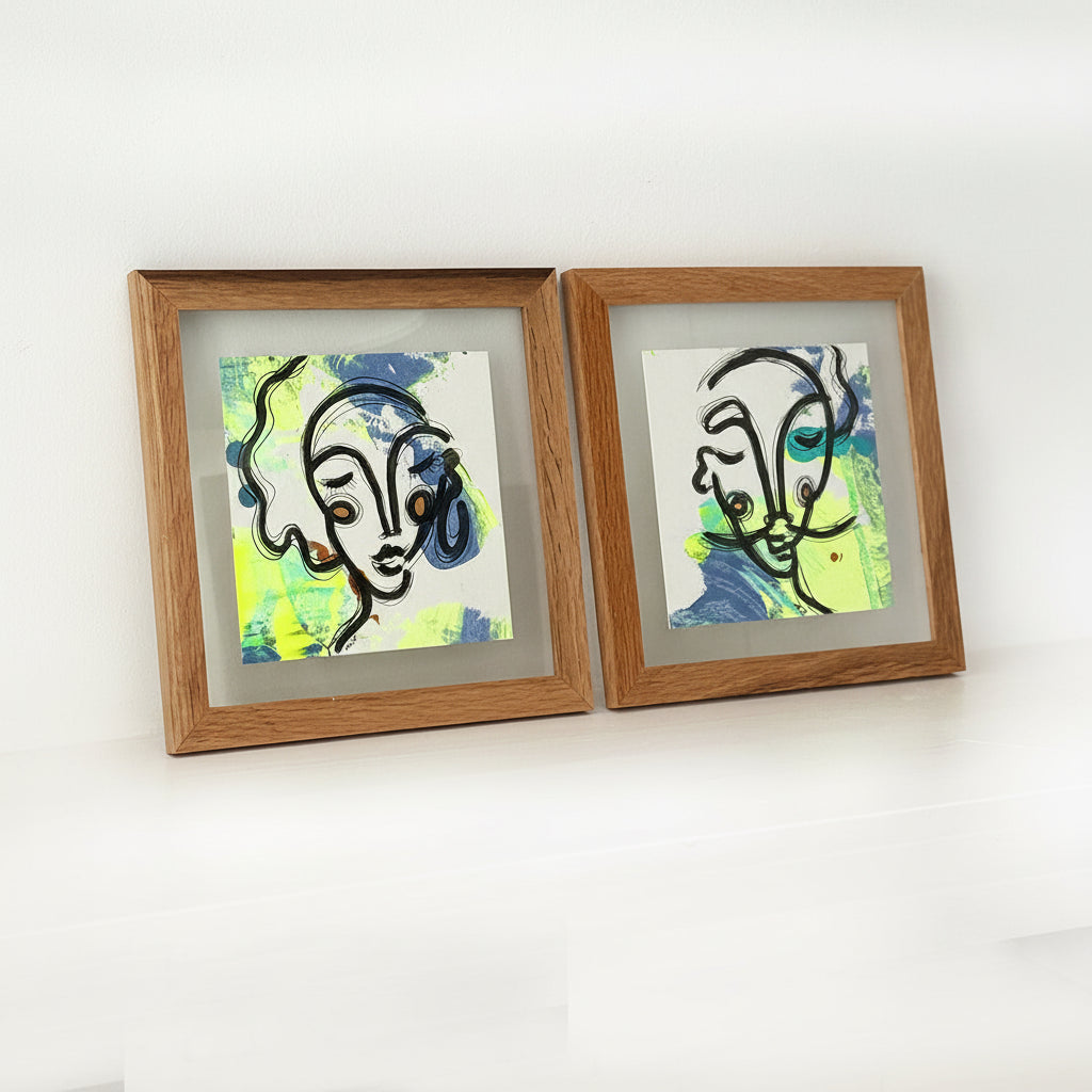 2li Ahşap Çerçeveli Resim | Orijinal İmzalı - 32