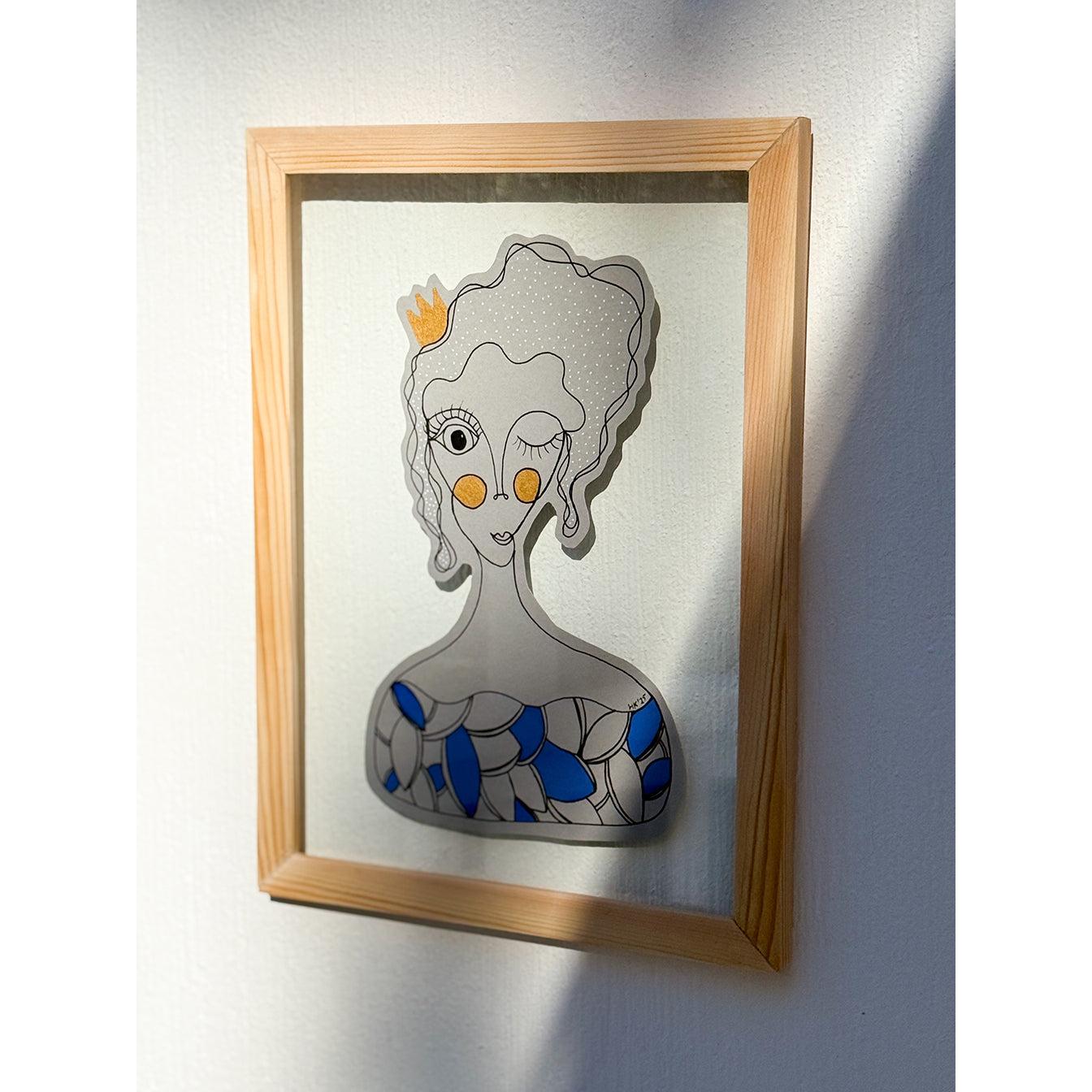 2li Ahşap Çerçeveli Resim | Orijinal İMzalı - 54