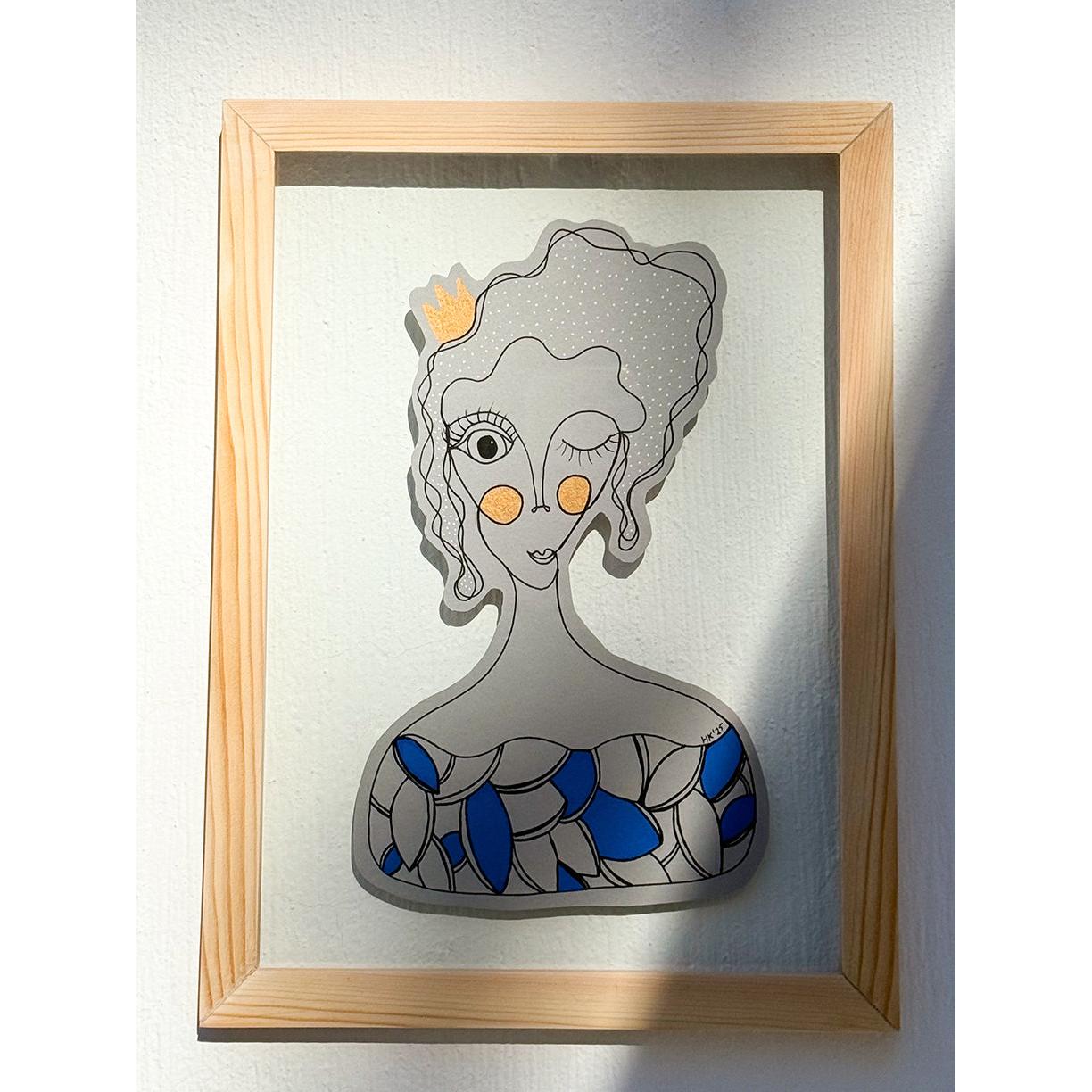 2li Ahşap Çerçeveli Resim | Orijinal İMzalı - 54