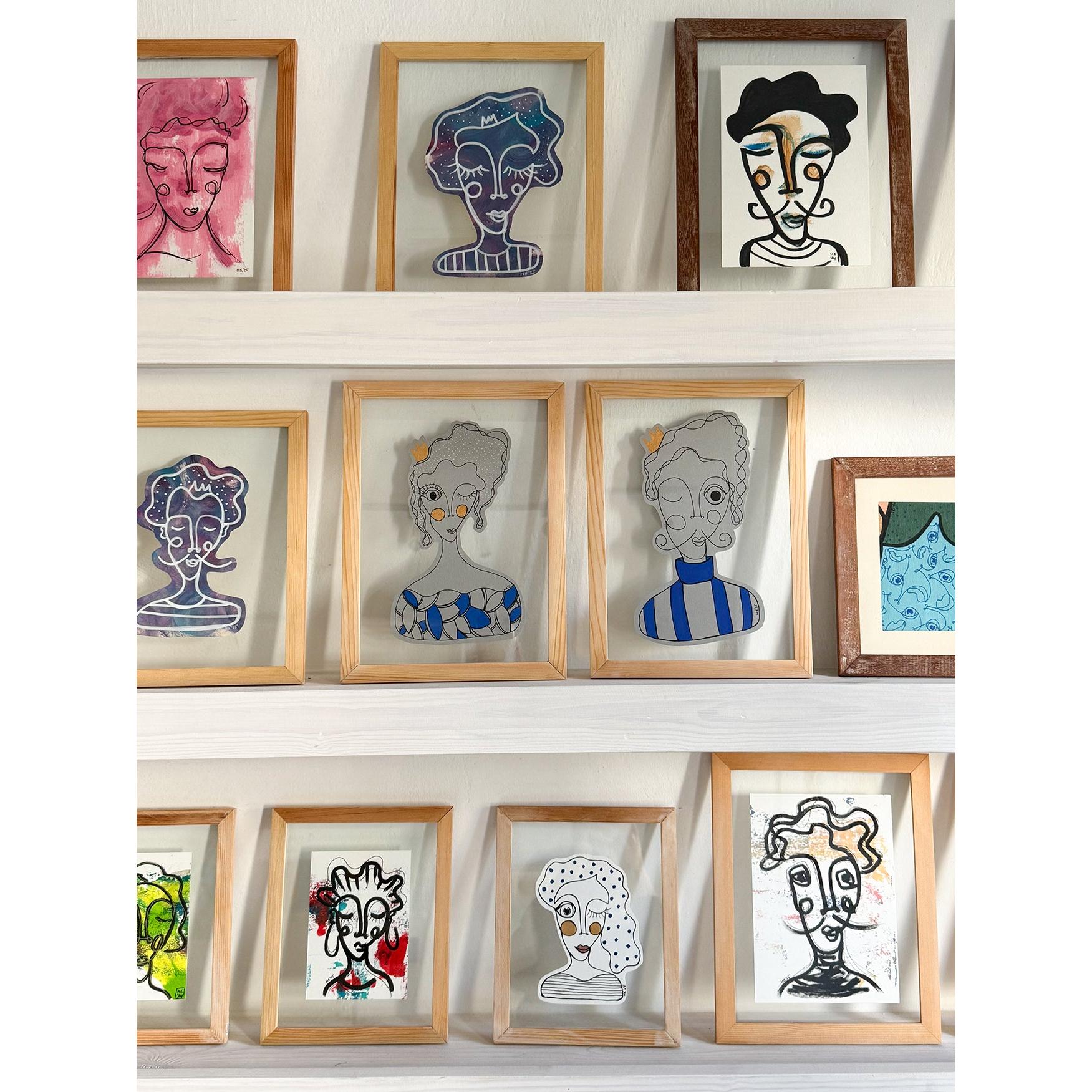 2li Ahşap Çerçeveli Resim | Orijinal İMzalı - 54