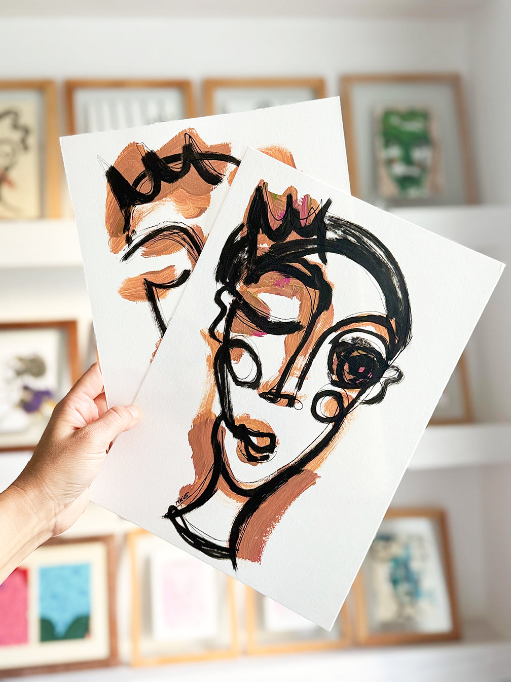 2'li Resim Kağıdı Çizgisel Portre Serisi- 29