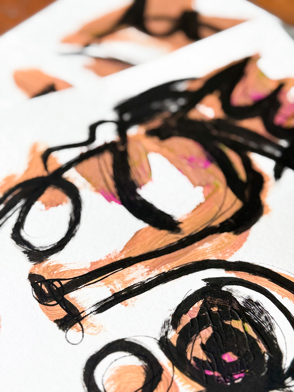 2'li Resim Kağıdı Çizgisel Portre Serisi- 29