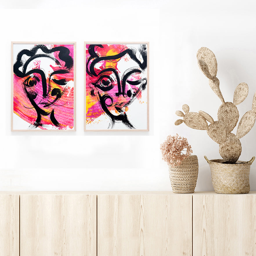 2'li Resim Kağıdı Çizgisel Portre Serisi- 41