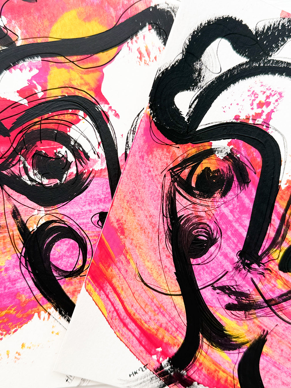 2'li Resim Kağıdı Çizgisel Portre Serisi- 41