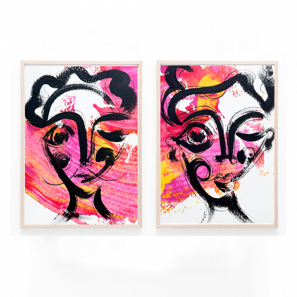 2'li Resim Kağıdı Çizgisel Portre Serisi- 41