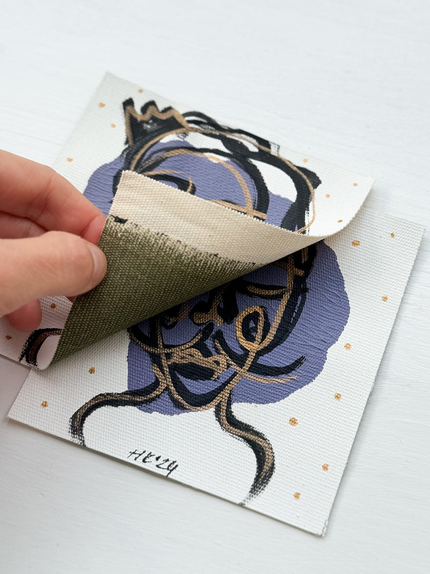 2'li Tuval Bezi Renkli Portre Serisi- 02