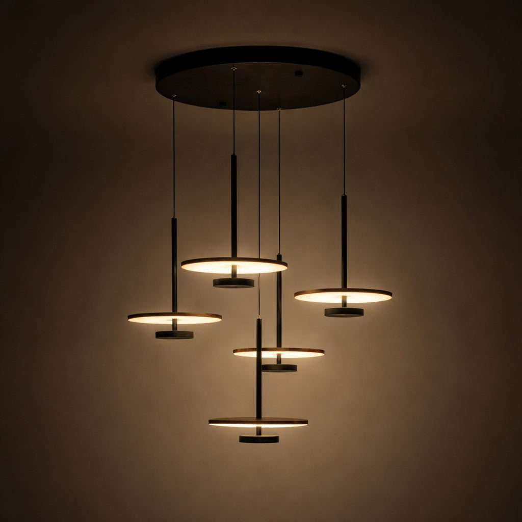 Nuvora Led Ahşaplı Sarkıt Avize